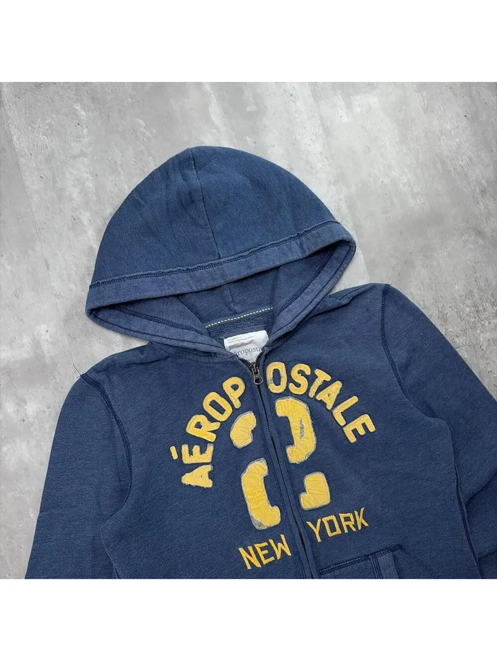 Y2K Navy Aeropostale Surf Grunge Skater Zip Up Hoodie